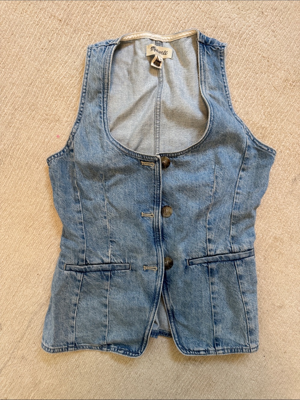 Madewell Blue Denim Tank Top